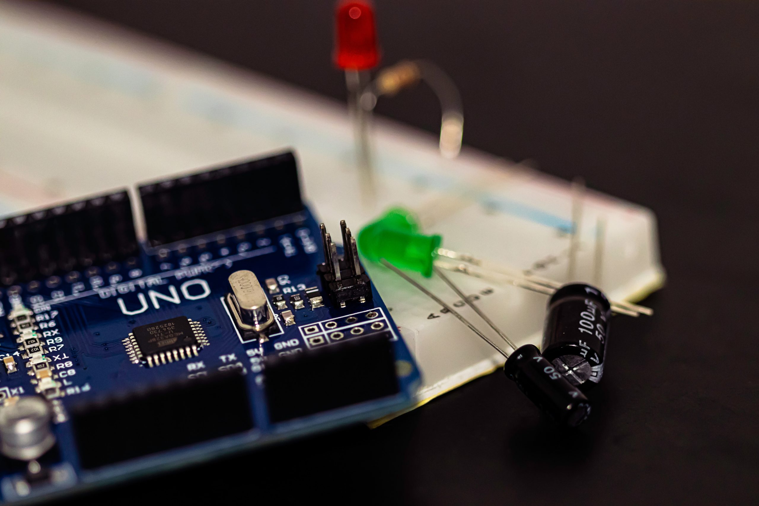 black and blue audio mixer