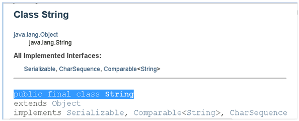 String是final類別